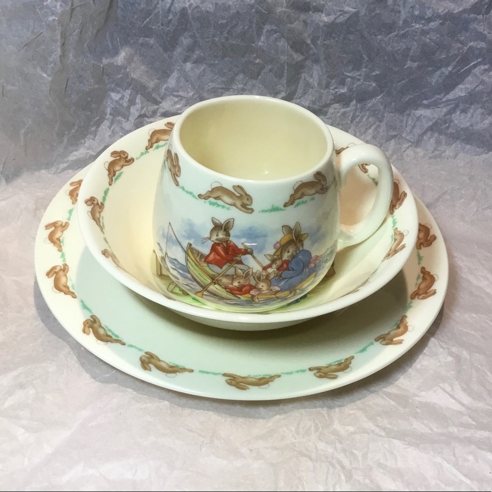 Vintage Bunnykins Royal Doulton Bone China Set.